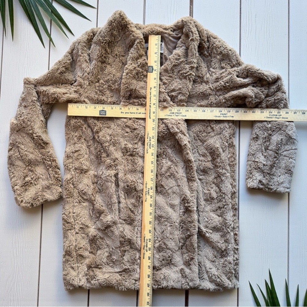 BB Dakota Tucker Wubby Draped Faux Fur Jacket Coat – Tan – Size M – NWT - Picture 9 of 16